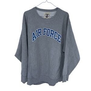 Vintage Gray Steve & Barry's Embroidered Air Force Crewneck Sweatshirt Large